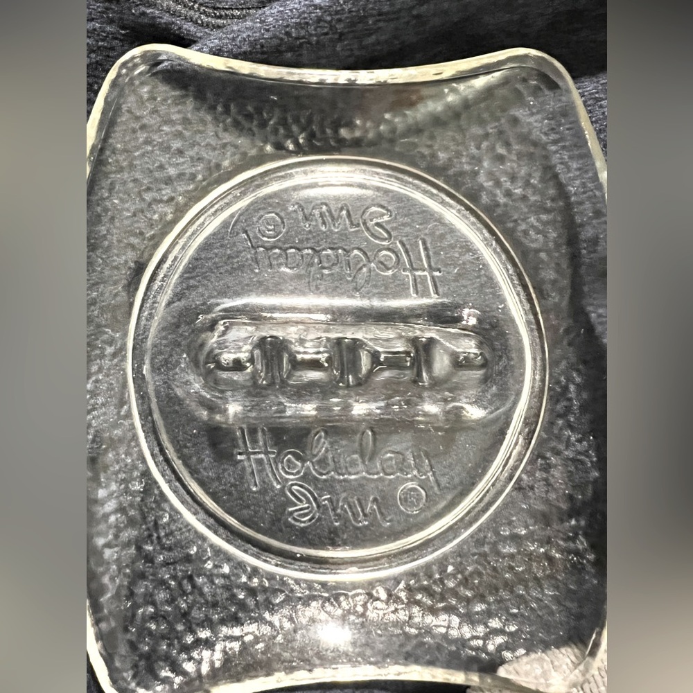 Holiday Inn vintage glass ash tray.